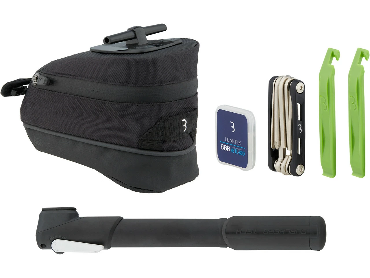 BBB CombiSet StorePack BSB-57 Satteltasche + Werkzeugset 3 BBB CombiSet StorePack BSB-57 Satteltasche + Werkzeugset